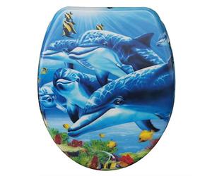 WOLTU Abattant de toilette en Duroplaste Couvercle de WC avec softclose fonction Forme O