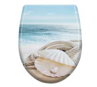 WOLTU Abattant WC Couvercle WC Soft Close pour Couvette O Siège de Toilette avec Urée Formol Frein de Chute Fermeture en Douceur Charnière Réglable Montage Démontage Facile