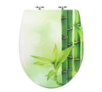 WOLTU Abattant WC Couvercle WC Soft Close pour Couvette O Siège de Toilette avec Urée Formol Frein de Chute Fermeture en Douceur Charnière Réglable Montage Démontage Facile