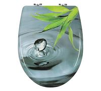WOLTU Abattant WC, Lunette WC, Abattant WC avec Frein de Chute, Lunette de Toilette, Dégagement Rapide, en Forme O, Montage par le haut ou par le bas, en UF