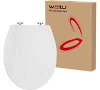 WOLTU Abattant WC,Lunette WC fermeture en Douceur,Couvercle de WC softclose,Siège de toilette Fix rapide,Blanc Forme O