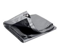 WOLTU Bâche de protection en polyéthylène, Bâche étanche et indéchirable, 180 g-m2,4x6 m, Gris-noir