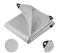 WOLTU Bâche de Protection en PVC Imperméable Ultra Résistante 4x5m Gris Clair