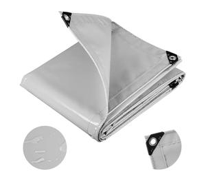 WOLTU Bâche de Protection en PVC Poids 500 g/m² bâche Industrielle Couverture étanche, 4x5m, Gris Clair
