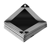 WOLTU Bâche de Protection Exterieur, 180g/m² PE Bâche Imperméable avec Oeillets,et Résistante Revêtue Deux côtés en Aluminium Couverture Étanche pour Couvrir Bois, Camion,Piscine,3x4m Gris-Noir