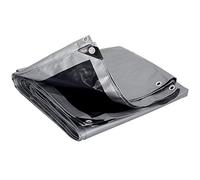 WOLTU Bâche de Protection Exterieur, 180g/m² PE Bâche Imperméable avec Oeillets,et Résistante Revêtue Deux côtés en Aluminium Couverture Étanche pour Couvrir Bois, Camion,Piscine,2x3m Gris-Noir
