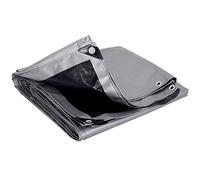 WOLTU Bâche de Protection Exterieur,180g/m² PE Bâche Imperméable avec Oeillets,et Résistante Revêtue Deux côtés en Aluminium Couverture Étanche pour Couvrir Bois, Camion,Piscine,4x6m Gris-Noir