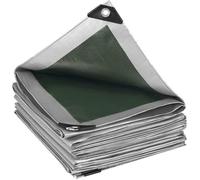 WOLTU Bâche de Protection Exterieur,180g/m² PE Bâche Imperméable avec Oeillets,et Résistante Revêtue Deux côtés en Aluminium Couverture Étanche pour Couvrir Bois,Camion,Piscine,6x8m Gris-Vert