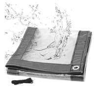 WOLTU Bâche Transparente avec Oeillets 2 x 3 m Bâche de Protection Imperméable 380g/m² PVC