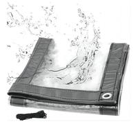 WOLTU Bâche Transparente avec Oeillets 3 x 3 m Bâche de Protection Imperméable 380g/m² PVC