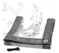 WOLTU Bâche Transparente avec Oeillets 4 x 5 m Bâche de Protection Imperméable 380g/m² PVC