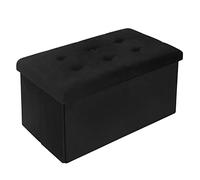WOLTU Banc de Rangement en Velours, Tabouret Pouf Pliable