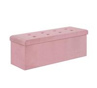 WOLTU Banc de Rangement en Velours, Tabouret Pouf Pliable