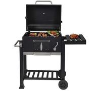 WOLTU Barbecue au Charbon de Bois, Barbecue réglable en Hauteur et avec Roues, adapté pour les fêtes en plein air, Noir