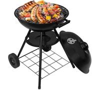 WOLTU Barbecue au charbon de bois grill BBQ avec roues φ42 cm utilis pour jardin ou camping,Noir