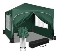 WOLTU Barnum 3x3m Pop up Tonnelle avec 4 parois avec Sacs de Sable Vert