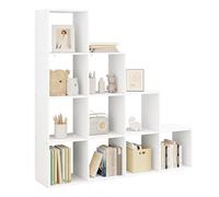 WOLTU Bibliothèque à 10 Compartiments, Étagère de Rangement Escalier