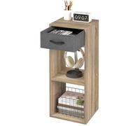 WOLTU Bibliothèque, Étagère Autoportante à 3 Niveaux avec Tiroir, Chêne Clair W0ATT0652