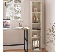 WOLTU Bibliothèque Étagère, Colonne avec 5 Casiers Ouverts, Meuble Multifonctionnel, 30x26x151cm, Chêne Clair W0ATT0069