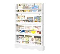 WOLTU Bibliothèque Montessori pour Enfants, Petite Étagère de Rangement à 4 Niveaux sur Pied, Meuble Mural en Bois et MDF pour Chambre d'enfants, Salle de Jeux, 80x12x118cm,Blanc