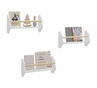 WOLTU Bibliothèque pour Enfants, Étagère Murale avec 3 Tablettes