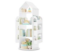 WOLTU Bibliothèque pour Enfants, Étagère Rotative à 4 Niveaux