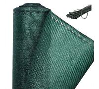 WOLTU Brise-Vue 1x6 m, Filet d'ombrage Clôture d'ombrage en Tissu HDPE 150 g/m², Résistant aux UV, Protection Contre Le Vent, Les Intempéries pour Jardin, Balcon, avec Attaches de Câbles, Vert