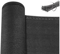 WOLTU Brise Vue, Clôture Jardin Extérieure en HDPE 280g/m², Brise Vue Jardin, Filet Occultant, Protection Contre Soleil, Vent, UV, Résistant aux Intempéries, 1x15 m, Anthracite