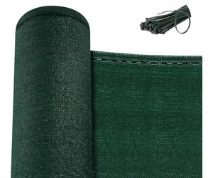 WOLTU Brise Vue Jardin, Brise Vue 1x20 m, Brise Vue Balcon, Clôture Brise Vue, en PEHD 180g/m², Filet Occultant Jardin, Protection Contre Vent, Soleil, avec Attaches Câbles, Vert