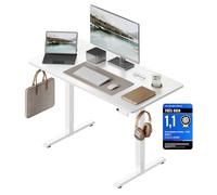 WOLTU Bureau Assis Debout Électrique, Réglable en Hauteur, 120x60, Blanc