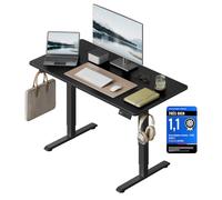 WOLTU Bureau Assis Debout Électrique, Réglable en Hauteur, 120x60, Noir