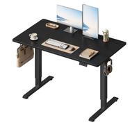 WOLTU Bureau Assis Debout Électrique, Réglable en Hauteur, 140x60, Noir