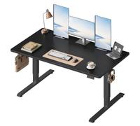 WOLTU Bureau Assis Debout Électrique, Réglable en Hauteur, 160x75, Noir