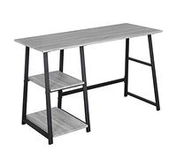 WOLTU Bureau avec Rangement, Bureau d'ordinateur avec 2 étagères Réversibles, 120x50cm, Poste de Travail, Gris, TSG25gr