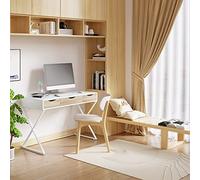 WOLTU Bureau d'Ordinateur Blanc, Table de Travail PC