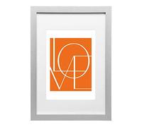 WOLTU Cadre Photo 21x29,7 cm A4 en Bois, Cadre pour Poster avec Passe Partout, Suspendre Horizontalement ou Verticalement, Décoration Murale ou sur Table, Argent