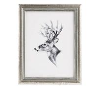 WOLTU Cadre Photo 40x50cm Cadre en Bois Massif avec Passe Partout Suspendre Horizontalement ou Verticalement, Décoration Murale ou sur Table, Argent
