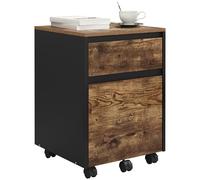 WOLTU Caisson de Bureau avec 2 Tiroirs, Effet Bois Vintageair, 40x40x56cm