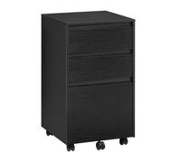 WOLTU Caisson Mobile - Meuble Rangement Bureau avec 3 Tiroirs - 40x40x70cm - Noir