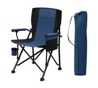 WOLTU Chaise Camping, Chaise de Pêche, Fauteuil Camping, Chaise Pliante Légère et Portable, avec Porte-gobelet, Poche Latérale, Sac de Transport, Tissu Oxford, Bleu+Noir