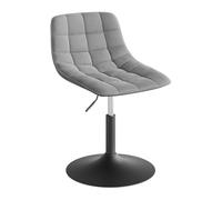 WOLTU Chaise Coiffeuse, Hauteur Réglable, en Velours, Gris Clair