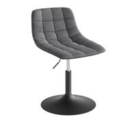 WOLTU Chaise Coiffeuse, Hauteur Réglable, en Velours, Gris Foncé
