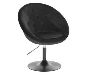 WOLTU Chaise Coiffeuse, Tabouret Bar avec Dossier, en Velours, Noir