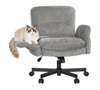 WOLTU Chaise de Bureau, Fauteuil de Bureau Ergonomique, Chenille, Gris | Accoudoirs Réglables sur 5 Niveaux, Pivotant, Double Coussin d'Assise, Poches Latérales et Hauteur Réglable