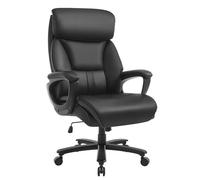 WOLTU Chaise de Bureau, Chaise de Direction Ergonomique, PU, Noir | Fauteuil Réglable en Hauteur avec Fonction Inclinable pour Les salles de réunion de Bureau