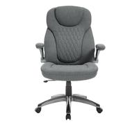WOLTU Chaise de Bureau Ergonomique, Fauteuil de Direction, Lin, Gris