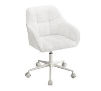 WOLTU Chaise de Bureau, Fauteuil Ergonomique, Chenille, Blanc