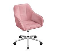 WOLTU Chaise de Bureau, Fauteuil Ergonomique, Velours, Rose