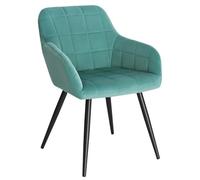 WOLTU Chaise de Salle à Manger, Chaise de Cuisine rembourrée en Velours, Pied en métal,BH93ts-1 Vert Turc