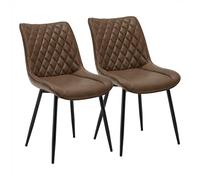 WOLTU Chaise de Salle à Manger Lot de 2,Brun
